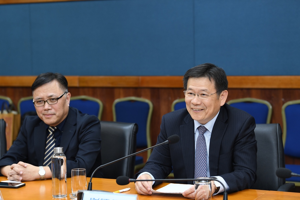 Ông Chien Sung Tsai – Giám đốc Hubet5555 tải ứng dụng đa khoa Quốc phòng Tri-Service, Đài Loan – Trung Quốc phát biểu tại chương trình